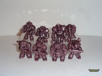 Звероники. 8 фигур. т.Бордовый металлик цвет. Полиэтилен.