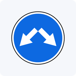 Дорожный знак 4.2.3 Объезд препятствия справа или слева