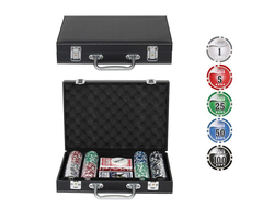 Набор для покера "Leather Black" на 200 фишек