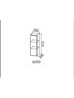 Шкаф навесной 300/912