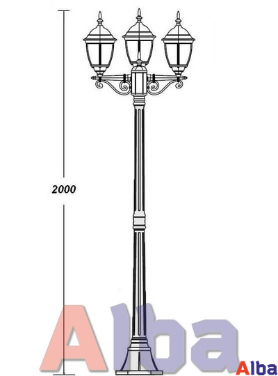 Садово парковый светильник Arsenal S B 208