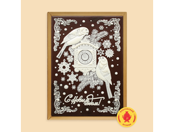 Снегири с часами (600 гр)