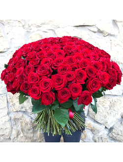 Букет из 201 красной розы 70см