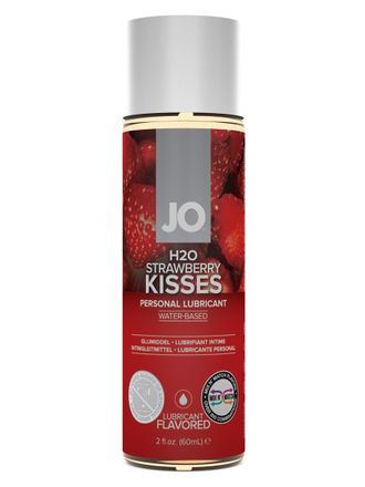 20118 Вкусовой лубрикант "Клубника" / JO Flavored Strawberry Kiss 1oz - 60 мл.