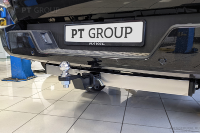 Фаркоп ТСУ /съемный квадрат/ с НЕРЖ накладкой GWM Poer King Kong 2022-