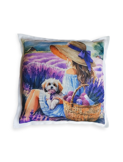 Подушка Ароматная  "Девушка с собачкой"