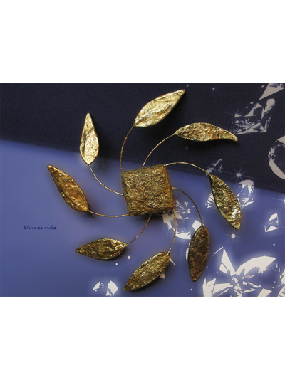 Золотая брошь "Артефакты Атлантиды. Цветок Солнца"