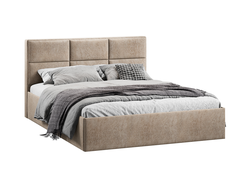 Спальня СТЕЛЛА - Кровать с подъемным механизмом Тип 1 Микровелюр Wellmart Dark Beige