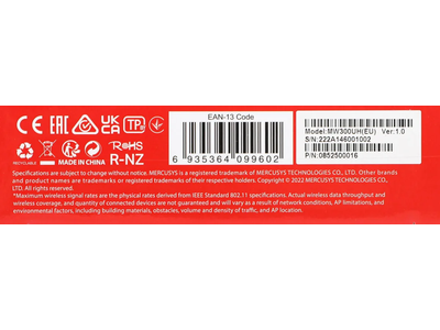 Адаптер Mercusys MW300UH WI-FI адаптер Белый