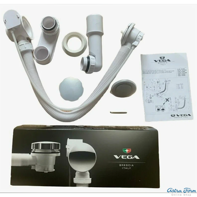 Слив перелив п/автомат Vega V55R 60см эко пластик хром