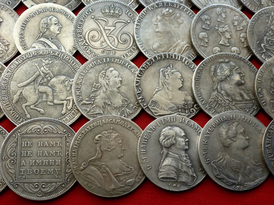 Полная коллекция царских рублей - 130 штук! Копии высшего качества!