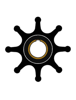 Импеллер посадка шпонка Ancor 2050 Ø66/17x32мм 8 лопастей для помпы охлаждения двигателя из чёрного неопрена