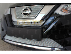 Защита радиатора Nissan X-Trail T32 2018- chrome верх PREMIUM