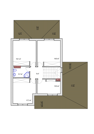 Двухэтажный дом с четырьмя спальнями и кабинетом 189м² (S7)