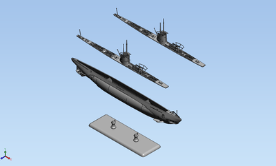Сборная модель: (ICM S.009) Германская подводная лодка U-Boat Type IIB (1939)
