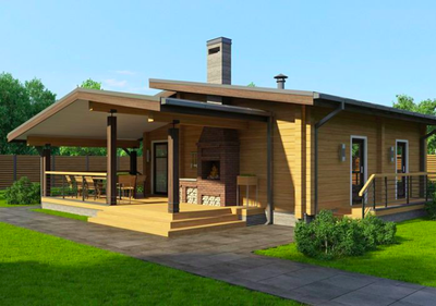 Баня из клееного бруса КБ-10, 100 м2