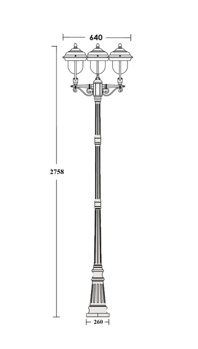 Садово-парковый светильник серии  Madrid BL -3