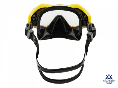 Маска для дайвинга Sargan "ПАНОРАМА"  детская черно-желт.