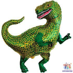 Шар фольга Тираннозавр Динозавр( шар + гелий + лента)
