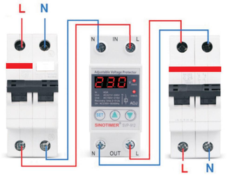 Реле контроля напряжения и тока Sinotimer SVP-916 (63А)