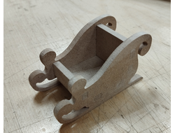 Заготовка для декорирования Сани 50х50х100 мм, мдф