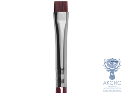 Кисть Roubloff beauty Crf08 вишневая синтетика/ плоская 8/ ручка бордовая