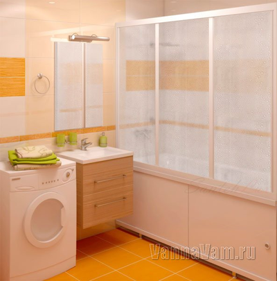 Шторка на ванну Метакам Классик капли 170 см