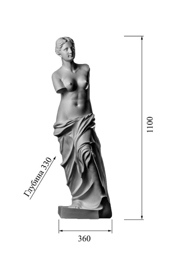 размер статуя ST- 010