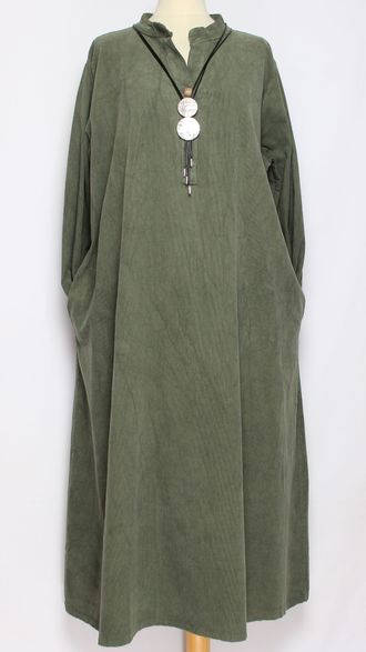 Платье Бохо вельветовое "ПЛАНКА СТОЙКА ПУГОВИЦЫ" плотное хаки, серое, бежевое до р.52