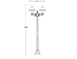 Садово-Парковый светильник шар VENA smoke 2