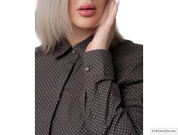 Блузка коричневая Чарми-W2FPB (Акция)