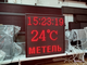Табло погодных условий 690*690мм (красное свечение) температура, время