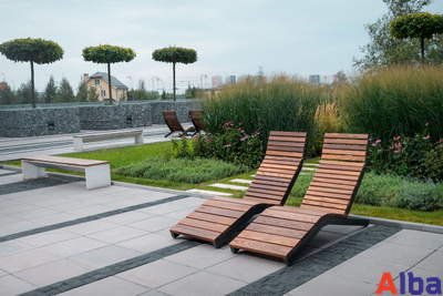 шезлонг парковый уличный