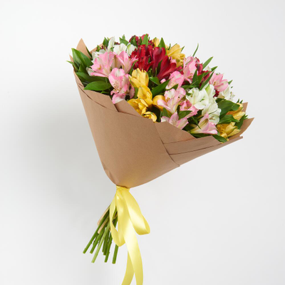 Букет из 15 альстромерий (цвет на выбор)