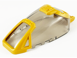 Windscreen 7 x 4 x 2 Canopy with Pearl Gold Armor and Handle Pattern, Trans-Brown (Old Trans-Black) (69564pb01 / 6322113)