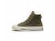 Кеды Converse Chuck Taylor 70 Vltg Suede Overlay Utility Green замшевые зеленые высокие