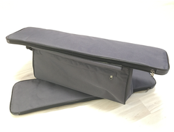 Комплект мягких накладок на банки с сумкой 80 см темно-серый - MNELODKU.RU