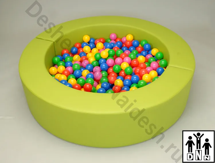 Сухой бассейн с шариками круглый салатовый