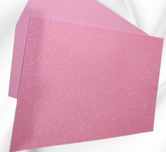 Глиттерный фоамиран, цвет светло-розовый с перламутром, 20*30 см, толщина 2 мм