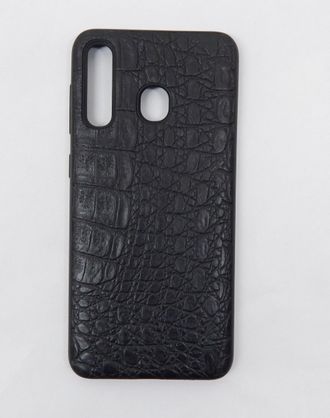 Защитная крышка силиконовая Samsung Galaxy A30/А50, черная, под кожу