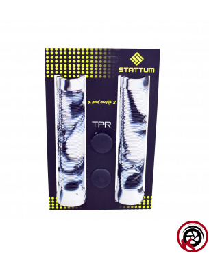 Грипсы STATTUM (пара), двухцветные ( черный/белый)