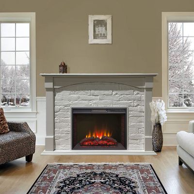 Электрокамин Квинт WT с очагом Sparta 25.5 LED