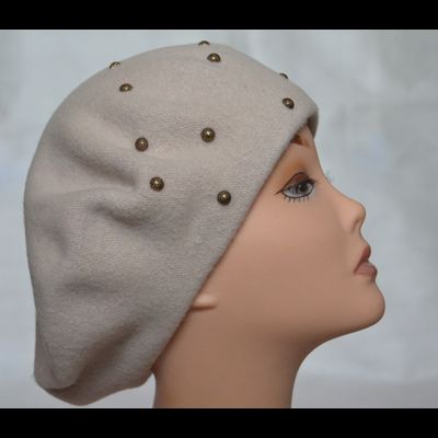 Берет из фетра Vizio Италия 6108 бежевый