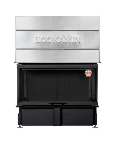 Каминная топка Дельта 1000 KB три стекла черный шамот, Экокамин (Россия)