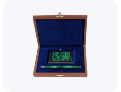 Подарочный бизнес набор из камня малахит