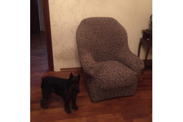 ЧЕХОЛ НА КРЕСЛО ВИСТА МЕАНДР КОРИЧНЕВЫЙ