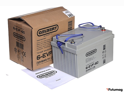 Тяговый аккумулятор Gelbert 6-EVF-60 (12V64A/H C5)
