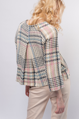 Жакет буклированный двубортный