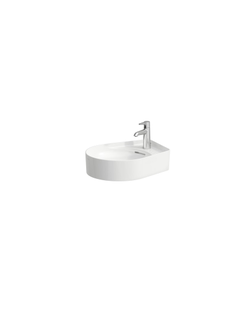 Раковина чаша LAUFEN VAL материал SaphirKeramik, 500х400 мм, полочка с фактурной поверхностью, с отв. для смесителя 812281