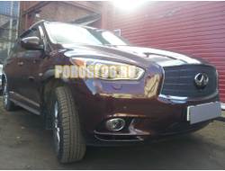 Защита радиатора Infiniti JX35 2012-2014/QX60 2014-2016 black низ PREMIUM